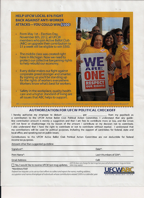UFCW 876 ABC Flyer 2012