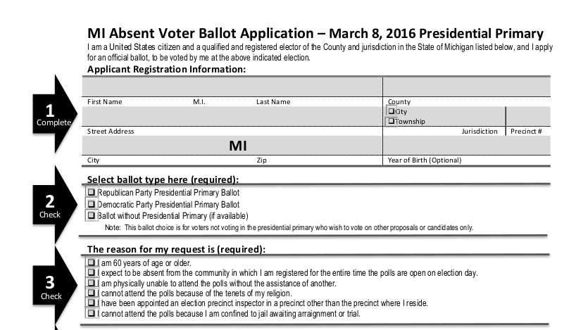 Absentee Voter Ballot Applications Available Now | Right Michigan